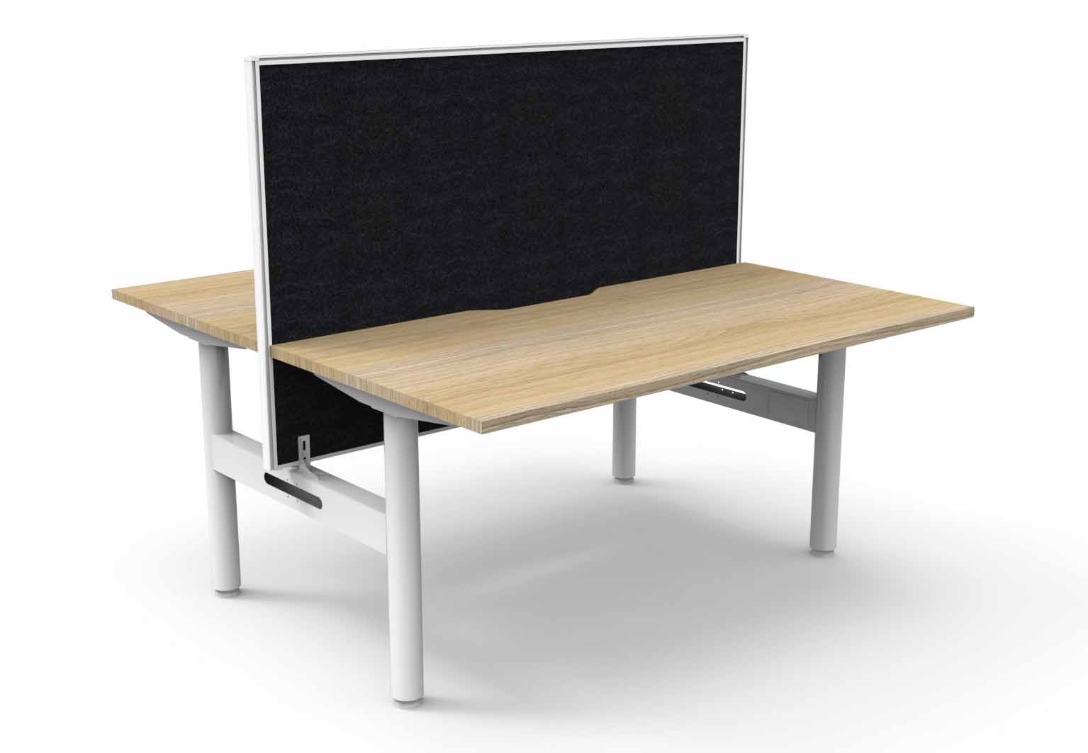 Halo Static 2 Person Double Sided Workstation - with Screen